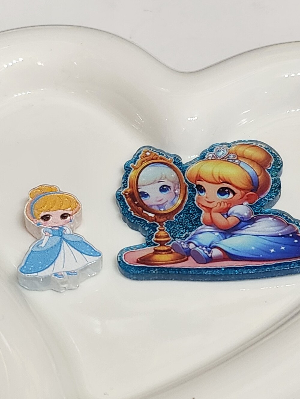 Princess Flatback Focal Bead Badge Keychain Crafts Beaded Pen Bag Clip Magnet